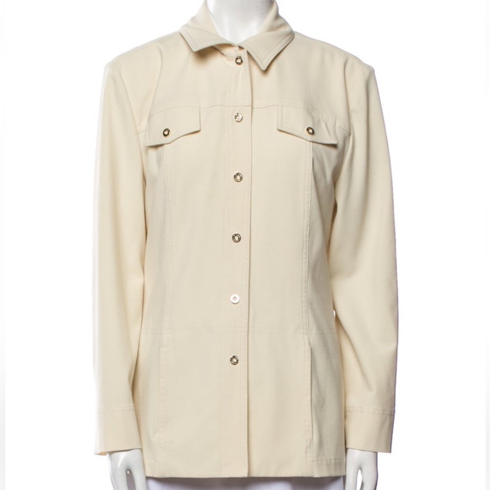 St. John Utility Safari Jacket in Beige / buttercream